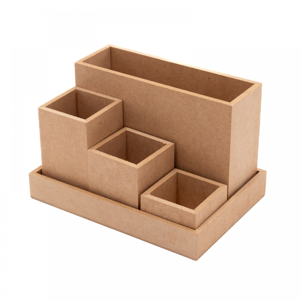 Organizador de Mesa p/ Escritório Documentos MDF cru