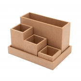 Organizador de Mesa p/ Escritório Documentos MDF cru