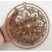 Mandalas Decorativas p/ Apliques ou Parede MDF Cru - Lotus c/ Bastidor 19cm