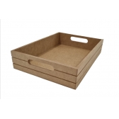 Bandeja Riscada G 20x28cm Cozinha Mesa Café Festa MDF cru