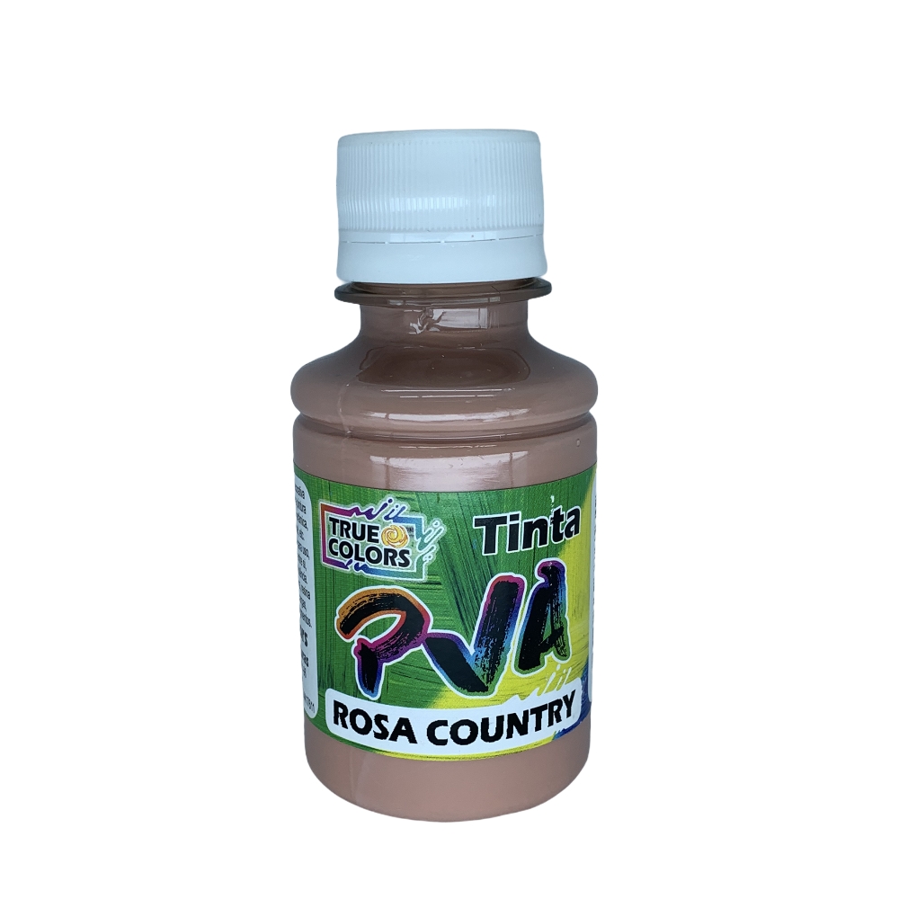 Tinta PVA Fosca 100ml True Colors - Escolha as cores - Rosa Country 7107