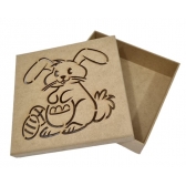 Caixa de Bombom Chocolate Pascoa Coelho e Ovos MDF cru