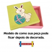 Caixa para Chocolate Bombons de Pascoa Coelho Ovo MDF cru