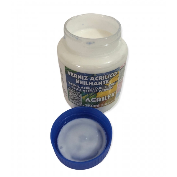 Verniz Acrílico Brilhante Incolor 250ml Acrilex p Madeira