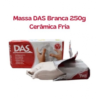 Massa de Modelar Cerâmica Fria Branca DAS 250g
