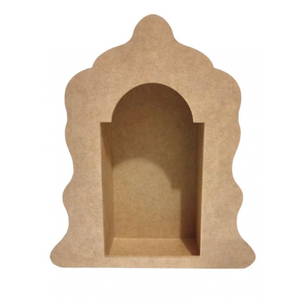 Oratório Ondulado para Santo de 20cm MDF Cru