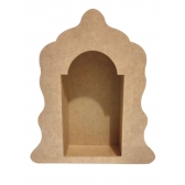 Oratório Ondulado para Santo de 20cm MDF Cru