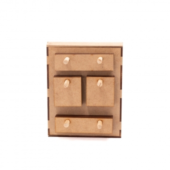 Calendário Permanente de Mesa Semana, Mês e Ano MDF cru