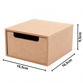 Organizador de Mesa 1 Gaveta Escritório Documentos MDF cru