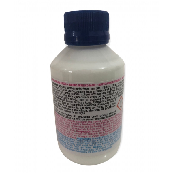 Verniz Acrílico Fosco Incolor 100ml Acrilex p/ Madeira