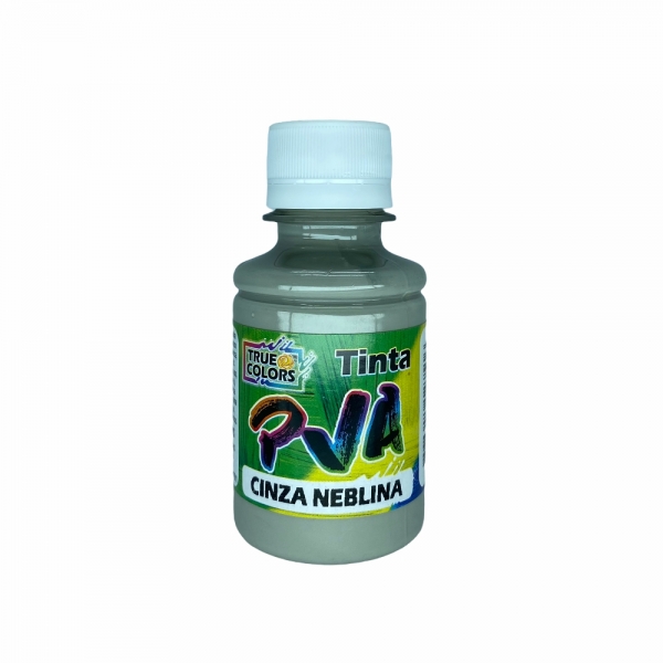 Tinta PVA Fosca 100ml True Colors - Escolha as cores - Cinza Neblina 7137