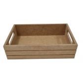Bandeja Riscada P 14x22cm Cozinha Café Festa MDF cru