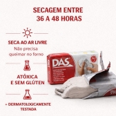Massa de Modelar Cerâmica Fria Branca DAS 250g
