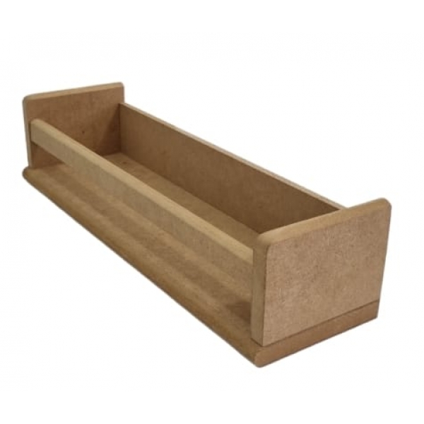 Porta Esmalte Prateleira G Expositor de Parede Salão MDF Cru