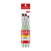 Pincel Ref. 405 Condor Kit c/ 3 Angular Chanfrado Macio