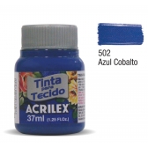 Tinta para Tecido Fosca 37ml Acrilex - 502 Azul Cobalto