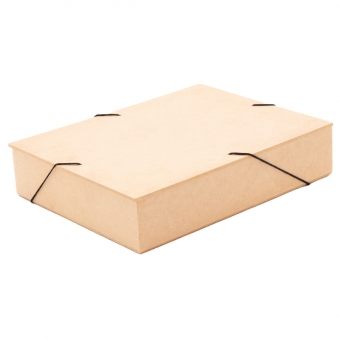 Caixa Pasta p/ Documentos c/ Elástico Articulada MDF cru