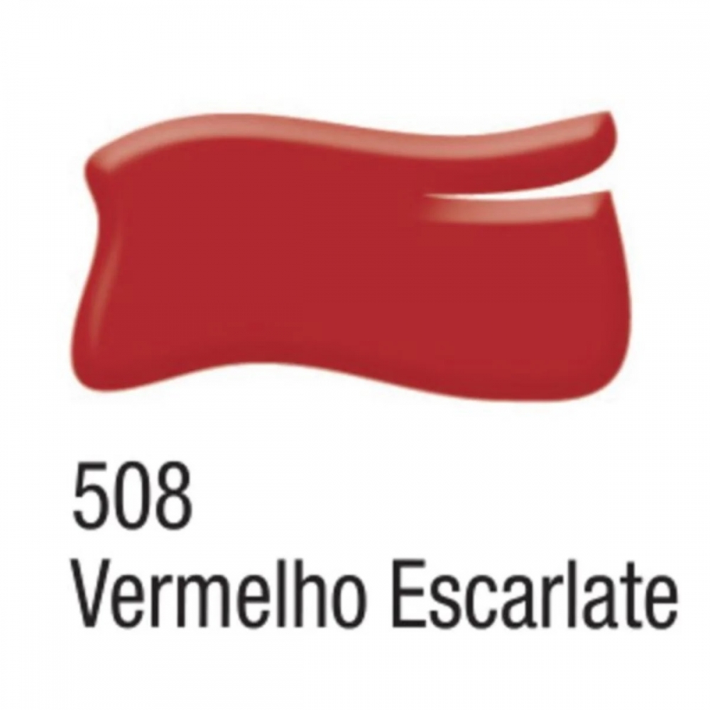 Tinta Vitro 150° 37ml Acrilex Vidro Porcelana  Escolha a Cor - Vermelho Escarlate