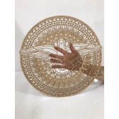 Mandala Espirito Santo 38cm em MDF Cru