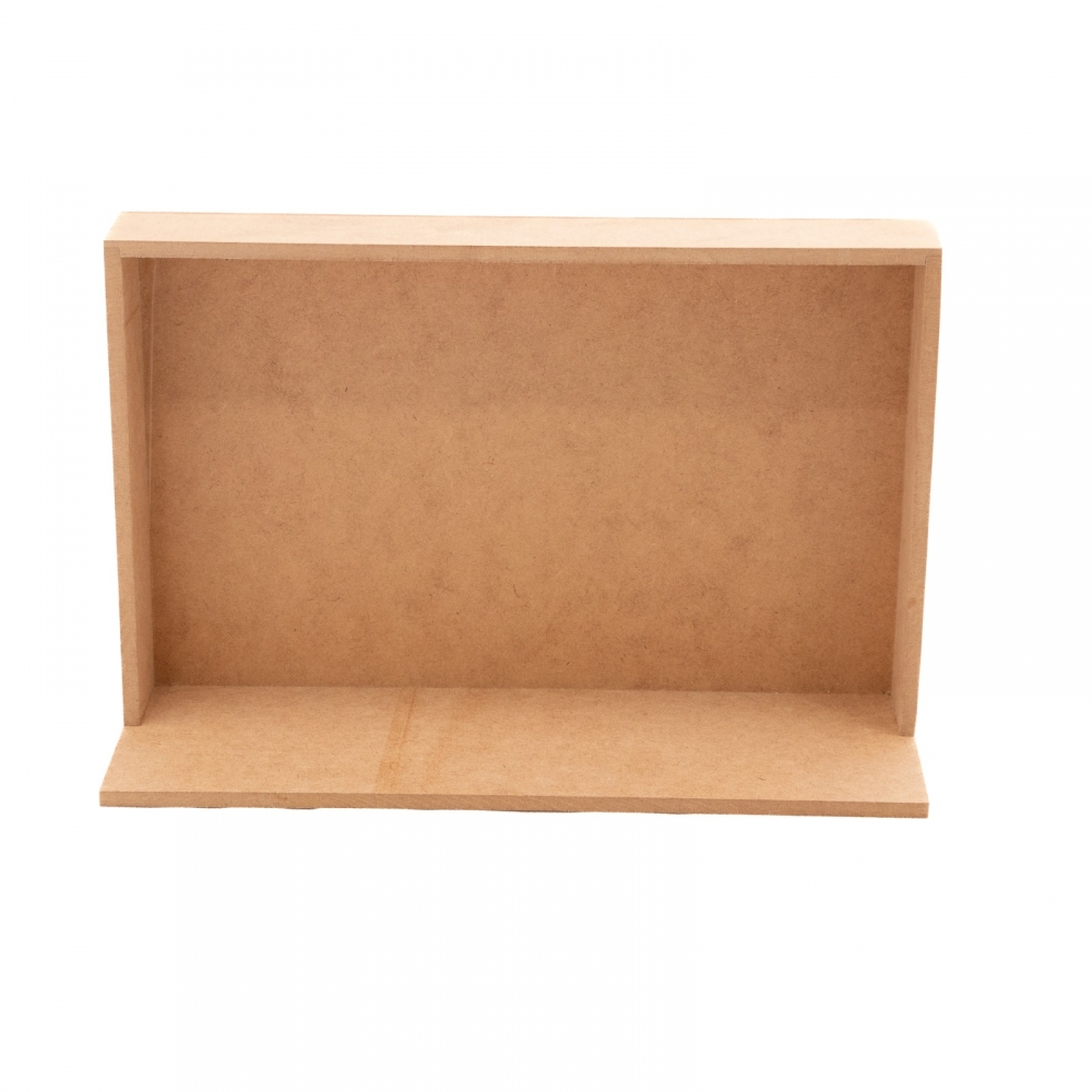 Quadro Moldura Cenário c/ Base Retangular 19x30cm MDF cru