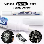 Caneta Branca para Tecido Acrilpen Plus Acrilex Original