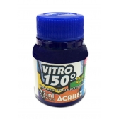 Tinta Vitro 150 - 37ml Acrilex Vidro Porcelana Cerâmica - Escolha a Cor - Azul Intenso