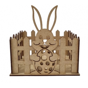 Cesta Cerca para Ovos de Pascoa Bombons e Chocolates MDF cru