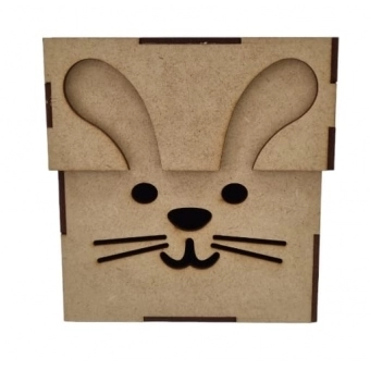 Caixa Pascoa Coelho G Ovos Bombons Chocolates MDF cru