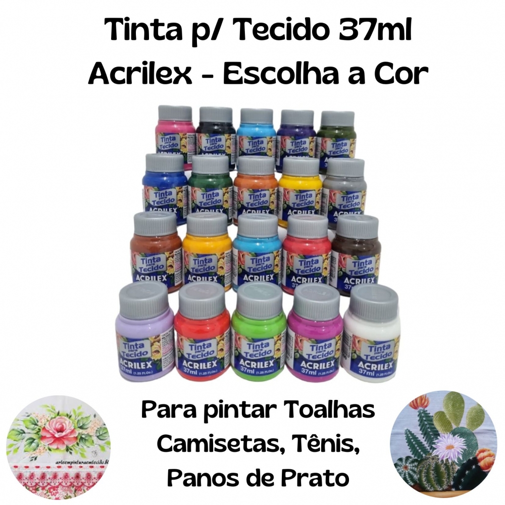 Tinta para Tecido Fosca 37ml Acrilex - 450 Violeta Cobalto