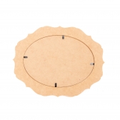 Quadro Moldura Porta Retrato Oval 8 Bicos Decoração MDF cru