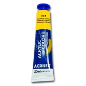 Tinta Acrílica para Pintura em Tela 20ml Acrilex - Escolha as Cores - Amarelo Cádmio 324
