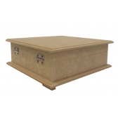 Caixa Porta Jóias Biju c/ 10 Divisórias e Porta Anel MDF cru