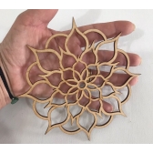 Mandalas Decorativas p/ Apliques ou Parede MDF Cru - Flor 15cm