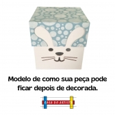 Caixa Pascoa Coelho G Ovos Bombons Chocolates MDF cru