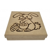 Caixa de Bombom Chocolate Pascoa Coelho e Ovos MDF cru