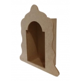 Oratório Ondulado para Santo de 20cm MDF Cru