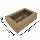 Caixa Porta Jóias Biju Chá c/6 Divisórias Tampa c/ Vidro MDF cru