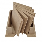 Kit Porta Copos Quadrado c/ 6 Bases MDF cru Artesanato