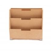 Porta Cartas Correspondência Triplo Mesa Pés Metal MDF cru