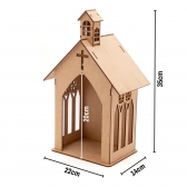 Oratório Capela Igreja G p/ Imagem Santo de até 20cm MDF cru