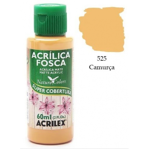 Tinta Acrílica Fosca Nature Colors 60ml Acrilex Artesanato - 525 Camurça