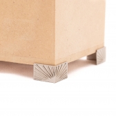 Porta Cartas Correspondência Triplo Mesa Pés Metal MDF cru