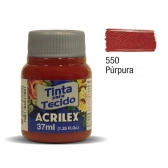 Tinta para Tecido Fosca 37ml Acrilex - 550 Púrpura