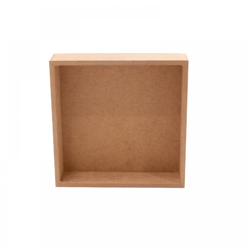 Quadro Moldura Quadrado 25x25cm Arte Decoração MDF cru