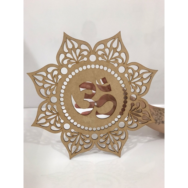Mandalas Decorativas para Parede 38cm em MDF Cru - OM