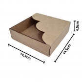 Porta Guardanapo de Papel Pequeno Borda Ondulada MDF cru