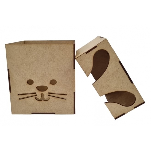 Caixa Pascoa Coelho P Ovos Bombons Chocolates MDF cru