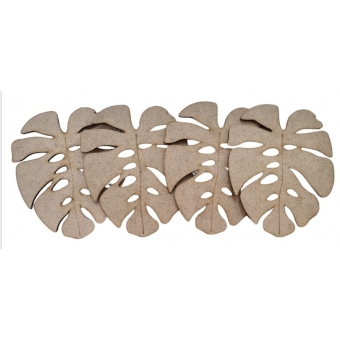 Porta Copos Folha Costela de Adão c/4 MDF cru