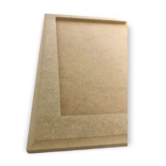 Quadro Liso 20x30 com Borda e Fundo MDF Cru para Artesanato
