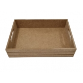 Bandeja Riscada G 20x28cm Cozinha Mesa Café Festa MDF cru